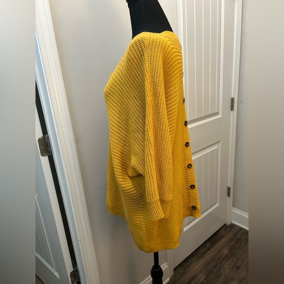 Misia Mustard Yellow Oversized Knit Sweater Women’s Plus 2X - Picture 3 of 6